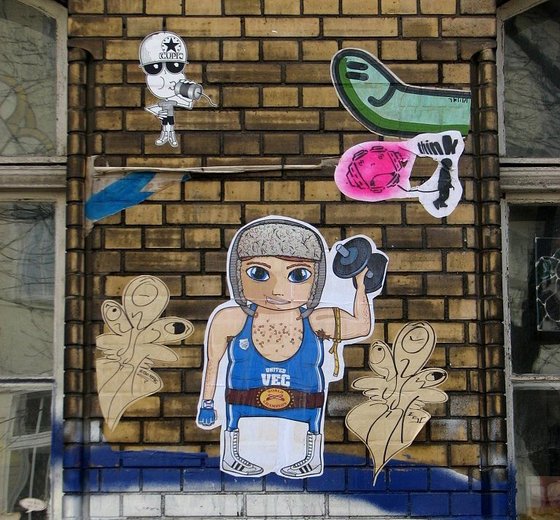 verschiedene Streetart-Motive