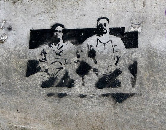 Stencil einer Szene aus dem Film "The Big Lebowski"
