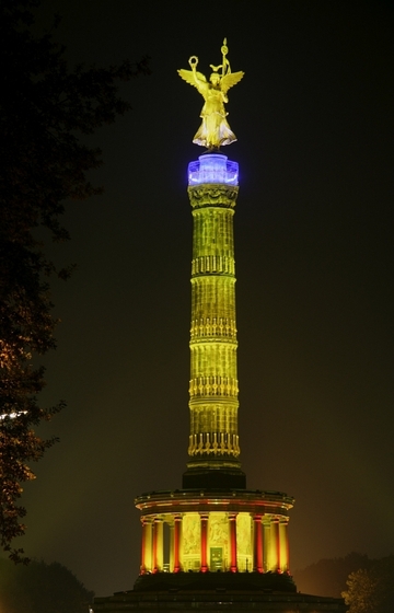 angestrahlte Siegessäule am Großen Stern