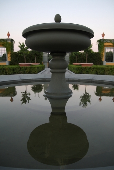 Springbrunnen inmitten eines Renaissancegartens