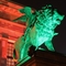 grün erleuchtete Löwenstatue vor dem Konzerthaus am Gedarmenmarkt