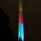 Berliner Fernsehturm in verschiedenfarbiger Beleuchtung
