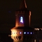 erleuchtete Oberbaumbrücke bei Nacht