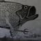Wandmalerei: Fisch mit Dreizack